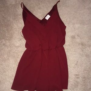 Burgundy romper
